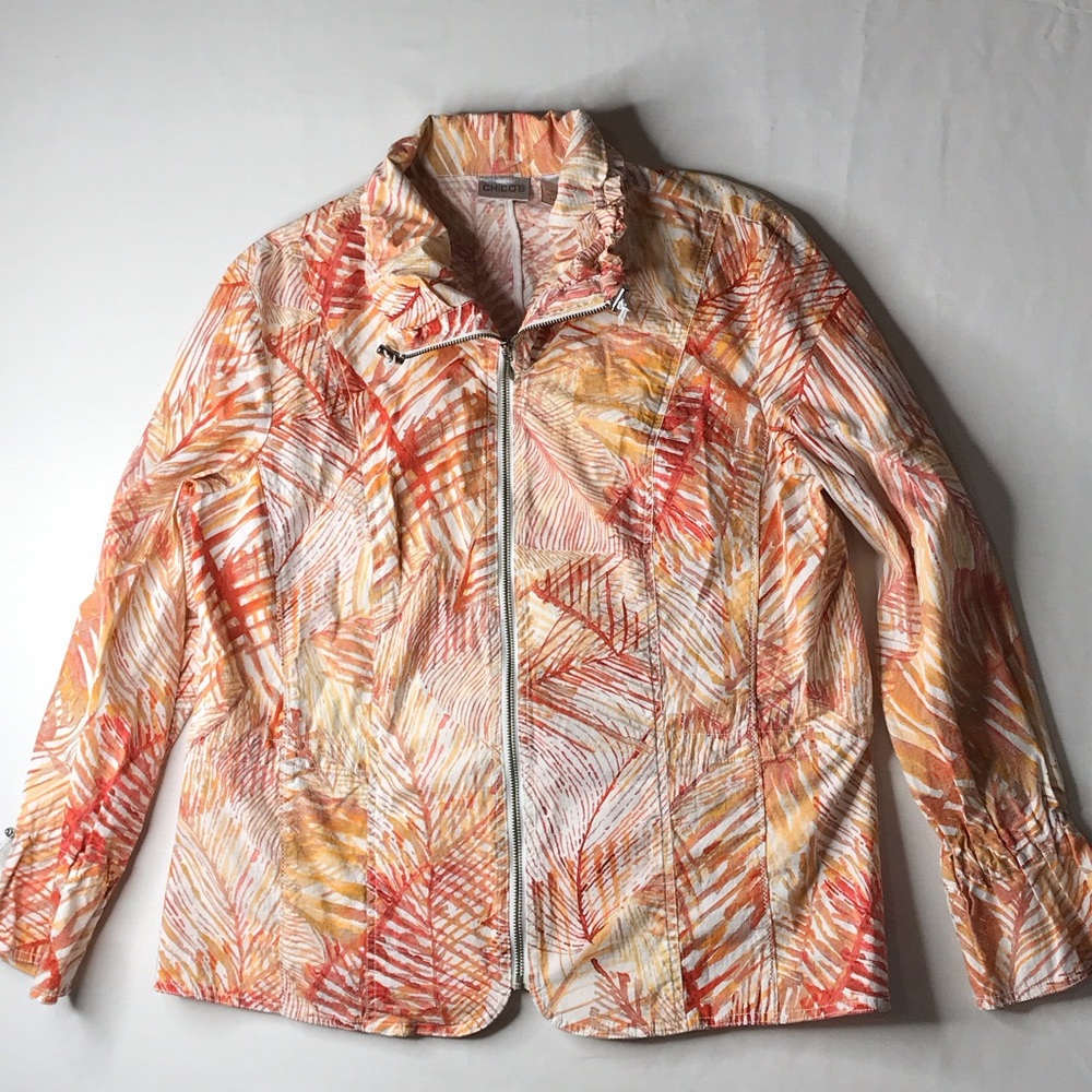 Chico’s Women's Multicolor Patterned Lightweight … - image 1